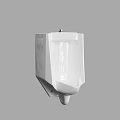 Modern White Wall mounted Urinal With Ceramic Finish Bathroom Design 3d model
