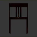 Modern Wooden Frame Dining Chair With Black Leather Seat And Sleek Modern Design