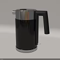 Sleek Silver And Black Electric Kettle With Stainless Steel Body And Ergonomic Handle