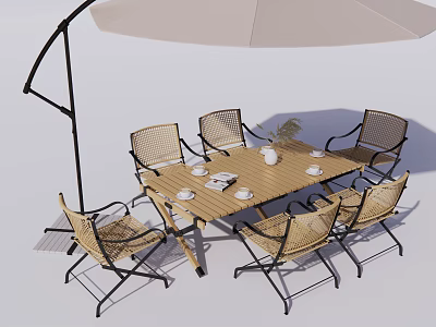 Modern Outdoor Table and Chair Seat Swing Seat Swing Furniture Art Furniture Sunshade Camping 3d model