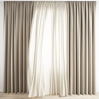 Fabric Curtain Hotel Curtain Bedroom Curtain Master Bedroom Curtain Second Bedroom Curtain Homestay Curtain Cloth Curtain Gauze Curtain 3d model