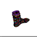 Colorful Stacked Socks With Multicolor Abstract Patterns And Fashionable Look