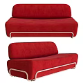 Pigro Modern Red Sofa 18 3d model
