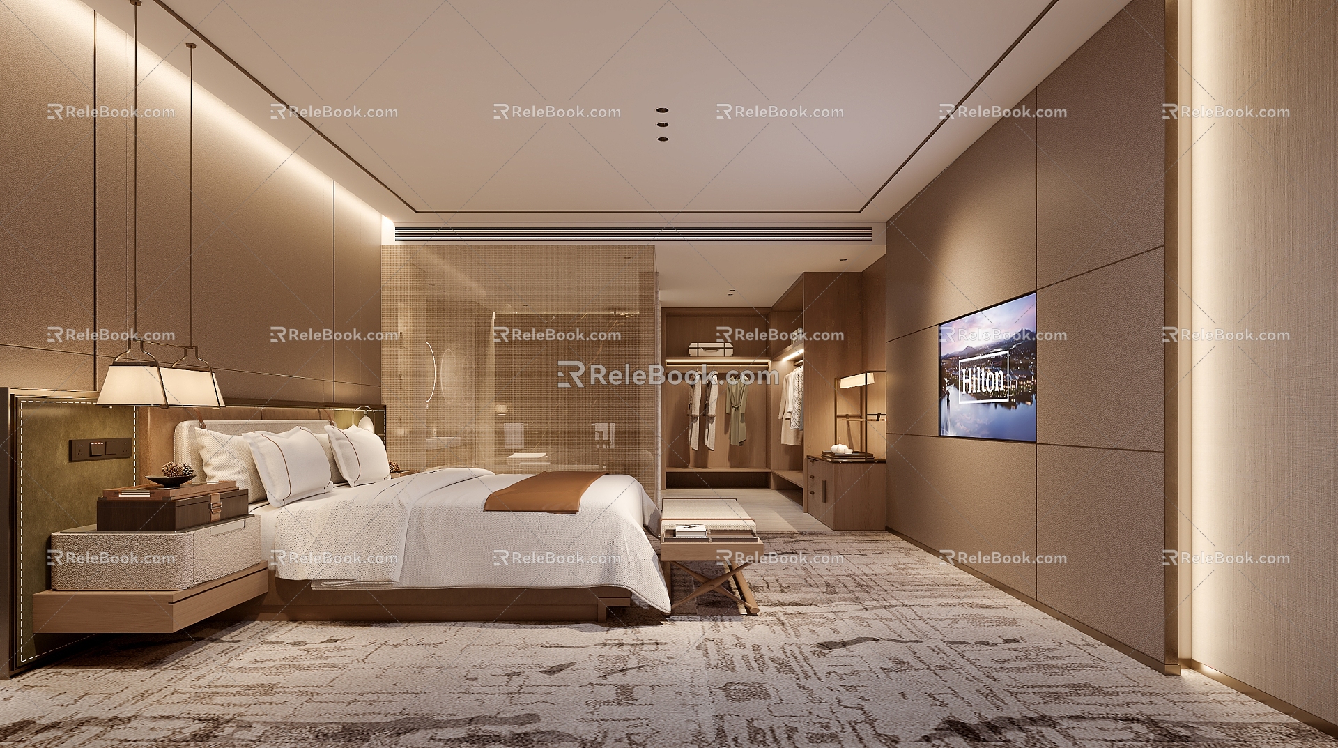 Hotel Rooms Modern Rooms 3d model