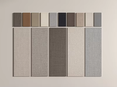 Wall Panels Samples With Various Colors And Different Textures For Interior Design 3d model