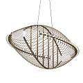 Modern Chandeliers With Grid Like Structure Interlaced Lines And Dome Shaped Design 3d model