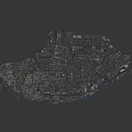 Detailed Aerial Planning of Urban City Layout With Building Structures and Street Networks