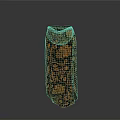 Elegant Decorative Vase With Intricate Brown And Black Patterns And Classic Design