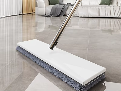 Household Cleaning Supplies Flat Mop with Microfiber Head for Efficient Tile Floor Cleaning 3d model