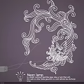 Creative Artistic Neon Lamp Combination With Intricate Curved Patterns And Modern Design