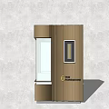Outdoor Brown Wooden Texture Kiosk With Transparent Glass Window Small Display And Stable Base