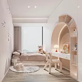 Cozy Kids Room Interior With Soft Tones Bed Teddy Bear Desk Lamp And Butterfly Decor