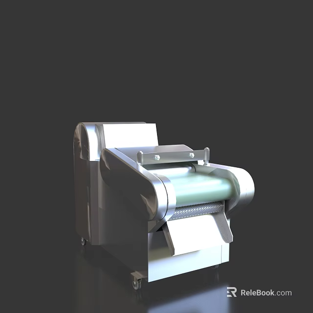 Electric Food Slicer Kitchen Appliance With Conveyor Belt Stainless Steel Body Modern Design For Food Processing 3d model 