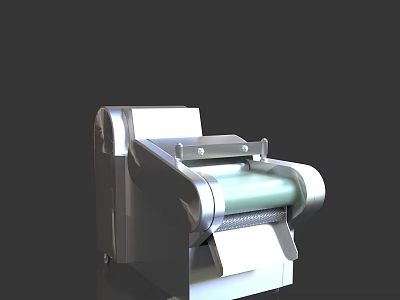 Electric Food Slicer Kitchen Appliance With Conveyor Belt Stainless Steel Body Modern Design For Food Processing 3d model