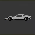 Sleek Silver Vintage Sports Car With Streamlined Body And Retro Design