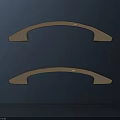 Hardware Tools Modern Silver Curved Metal Handles for Cabinet Drawer Furniture