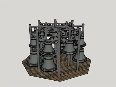 New Chinese chime bell classical musical instrument flute 3d model