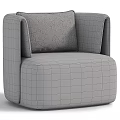 Modern Light Brown Fabric Accent Chair With Rounded Arms And Comfortable Design