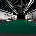 Innovative Modern Event Gateway Featuring Curved Structure LED Lighting And Entrance Emblem