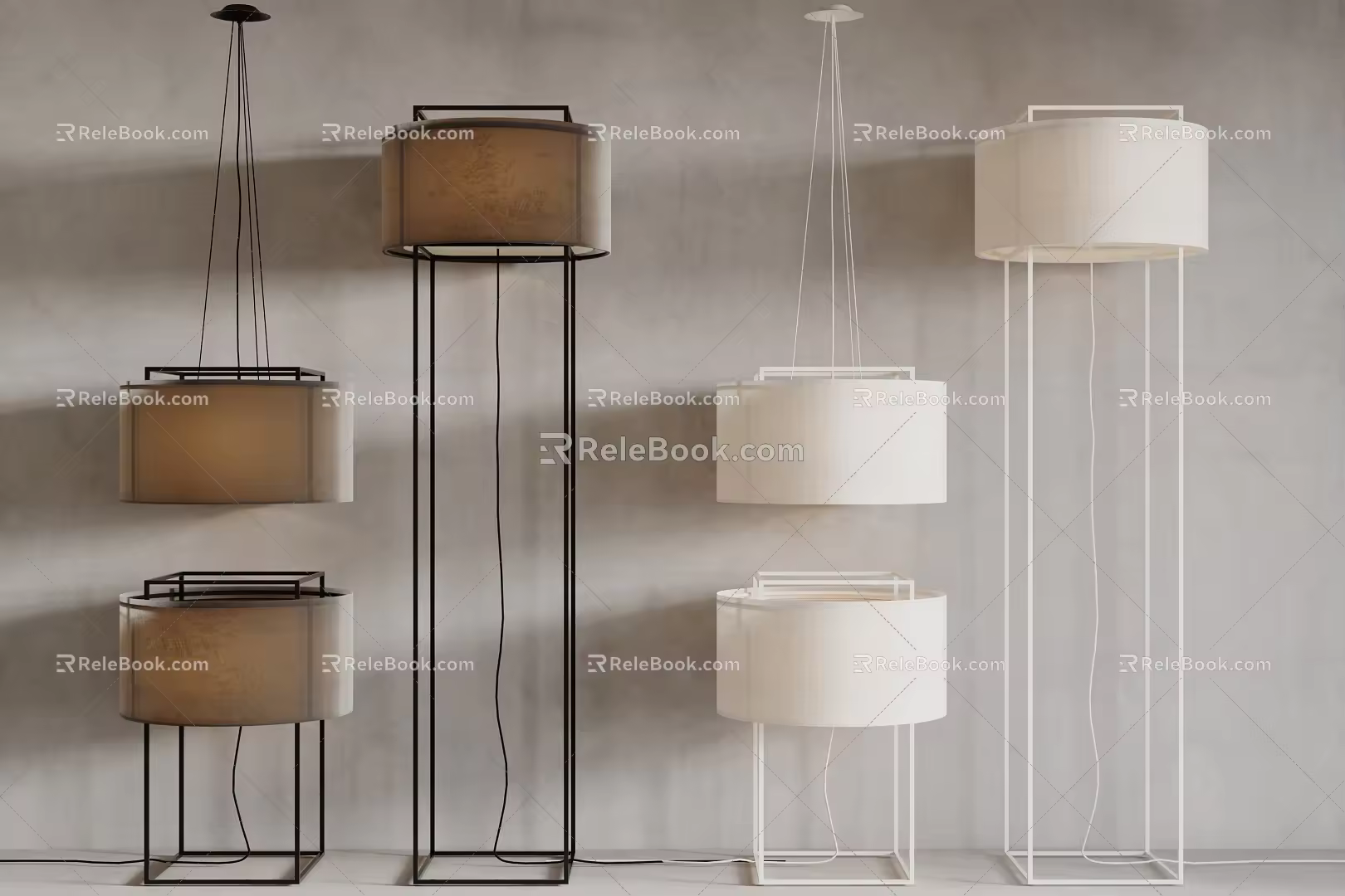 Modern combination lamp chandelier floor lamp table lamp 3d model
