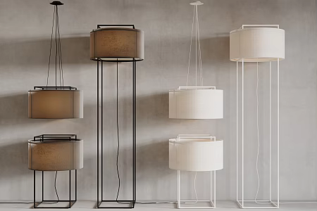 Modern combination lamp chandelier floor lamp table lamp 3d model