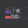 Professional Recording Studio With Colorful Paneled Walls Ceiling Lights Workstation Monitors Speakers And Chairs