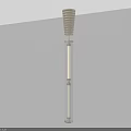Modern Sleek Chandelier Design With Transparent Glass Cylinder And Metal Spiral Top