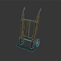 Traditional Wooden Handcart With Two Wheels And Simple Frame Structure Design