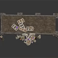 Stone Building With Arched Doorway Balcony Stacked Wooden Crates Purple Markers And White Drapes