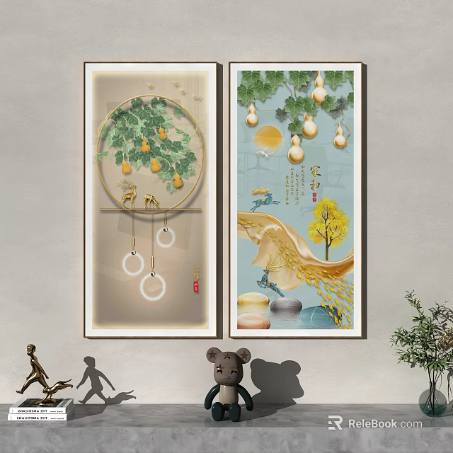 Elegant Light Luxury Kitchen Interior With Modern Cabinets And Pendant Lights 3d model