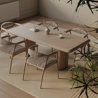 Modern table combination 3d model