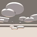 Modern lamp combination living room lamp bedroom lamp ceiling lamp simple new main lamp high-grade lamp combination 3d model