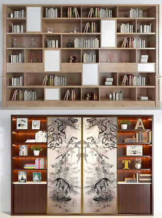 Jane European Bookcase 3d model