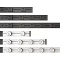 Modern Black And White Switch Panels With Multiple Sockets And Sleek Design