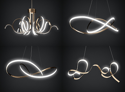 Light Luxury Chandelier 3d model