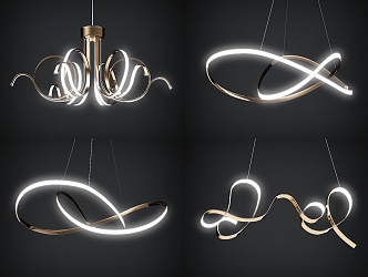 Light Luxury Chandelier 3d model