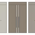 Modern Double Doors Design With Sleek Handles And Light Wooden Finishes