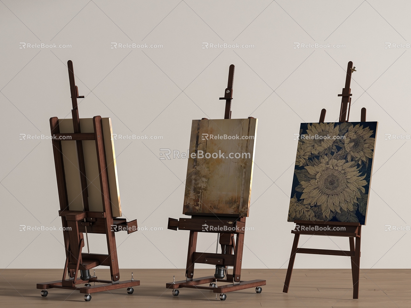 easel 3d model