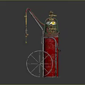 Portable Wheeled Gas Cylinder Apparatus With Hose And Control Valves