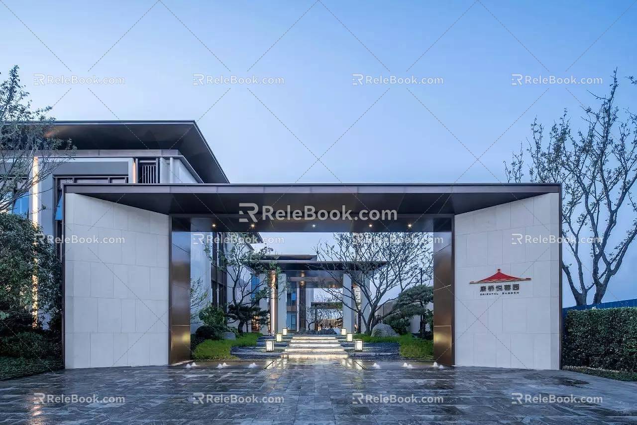 New Chinese Sales Office Building Sales Office model