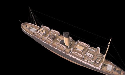 Modern Warship Cruise 3d model