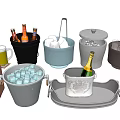 Modern Bucket Ice Bucket 3d model