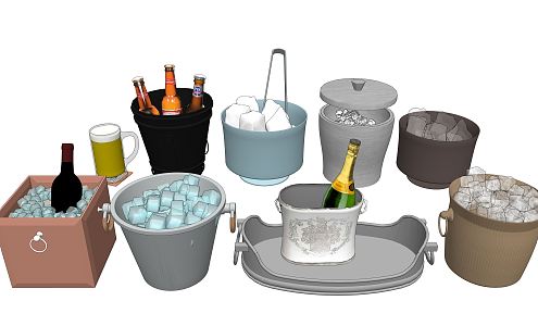 Modern Bucket Ice Bucket 3d model