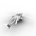 Military Attack Helicopter With Camouflage Paint And Rotor System And Weapon Equipment
