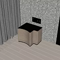 Modern bedside table 3d model
