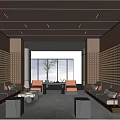 Hotel Public Lounge Area Spacious Modern Design With Sofas Chairs Coffee Tables Decorative Walls
