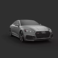 Gray Audi Sports Car With Sleek Body Design And Stylish Alloy Wheels