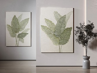 Quiet Plant Painting Decorative Painting 3d model