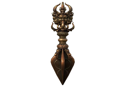 Ornate Traditional Brass Chandelier with Intricate Carvings and Decorative Top Motifs Design 3d model