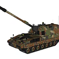 modern self-propelled howitzer 3d model